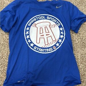 Nike Barstool Sports Blue Baseball T-Shirt